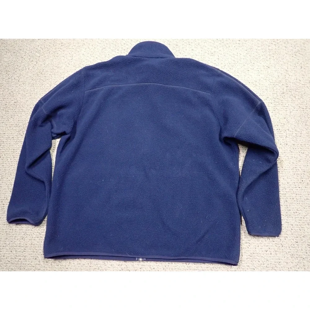 Columbia Fleece Jacket Mens‎ XXL Blue Excellent Full Zip Mock Neck Pocket